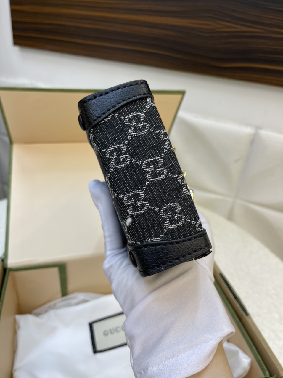 Túi Xách Gucci Phone Super In Black Size 11cm